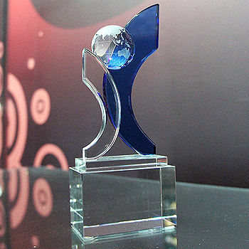 水晶獎座-展現YC670(半圓地球)